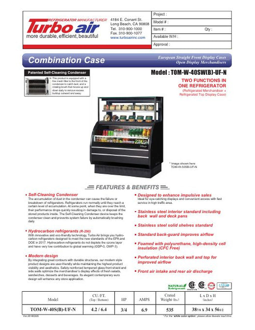 TOM-W-40SB-UF-N Specsheet