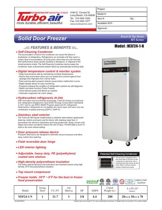 M3F24-1-N Specsheet