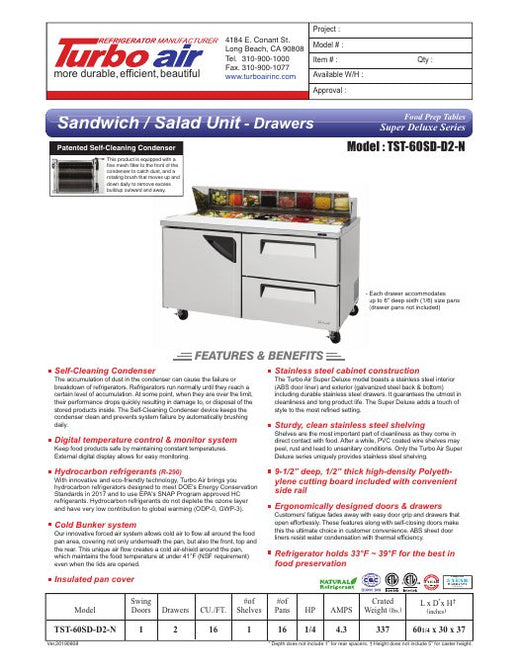 TST-60SD-D2-N Specsheet