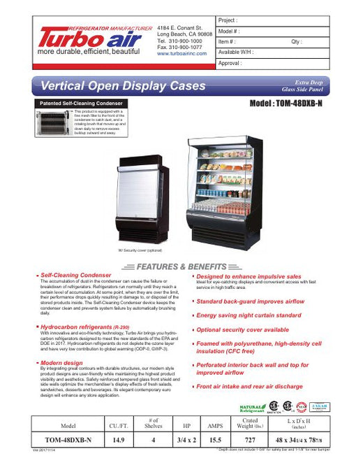 TOM-48DXB-N Specsheet