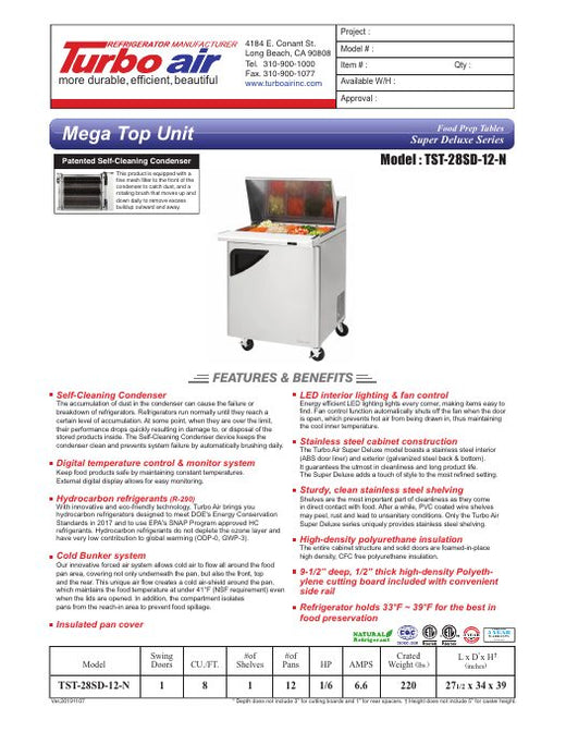 TST-28SD-12-N Specsheet