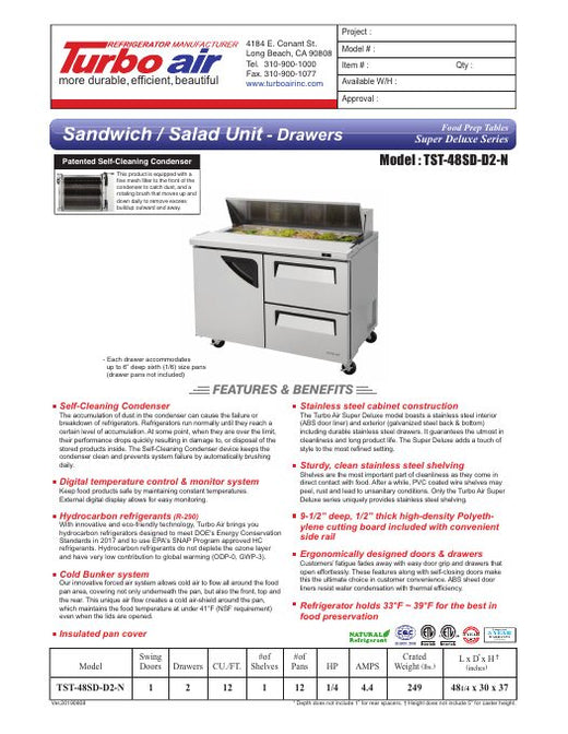 TST-48SD-D2-N Specsheet