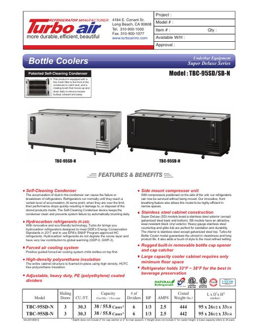 TBC-95SD-N Specsheet