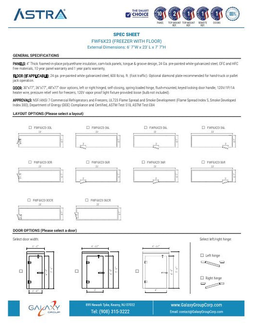 FWF6X23 -  Spec Sheet