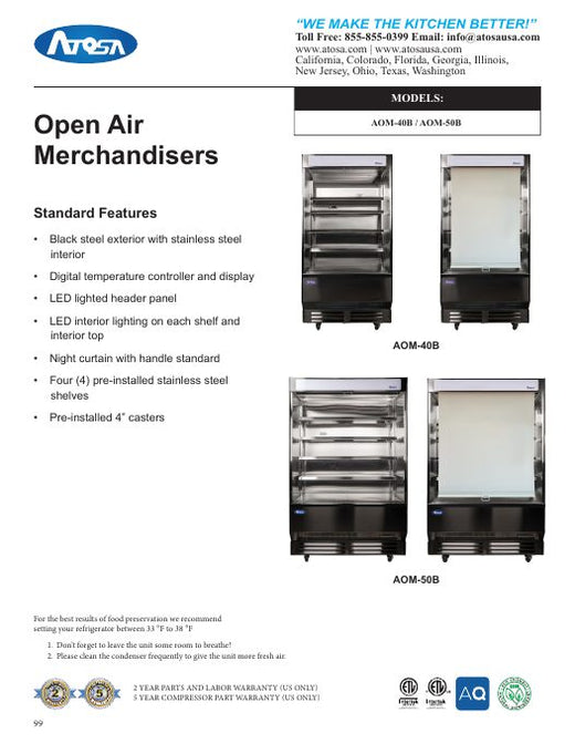 AOM-50B Specsheet