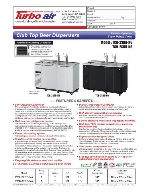 TCB-2SBD-N6 Specsheet