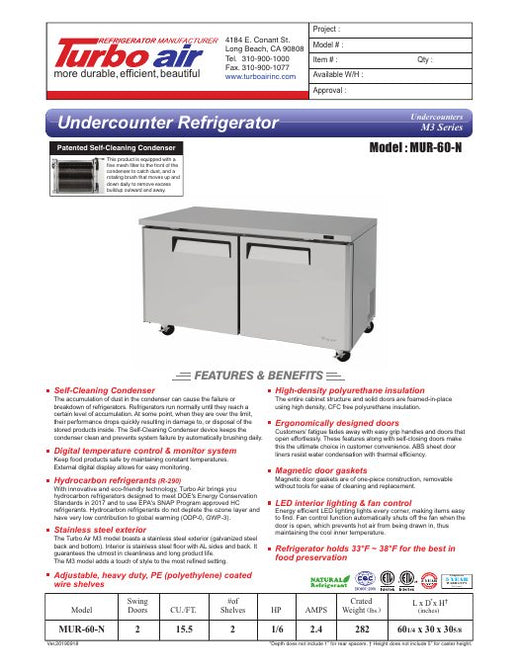 MUR-60-N Specsheet
