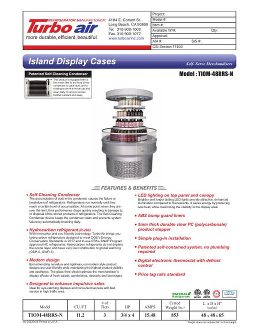 TIOM-48RRS-N Specsheet