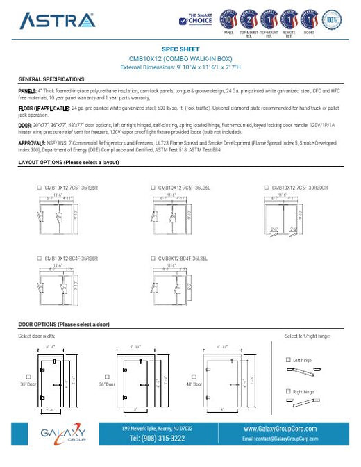 CMB10X12 - Spec Sheet