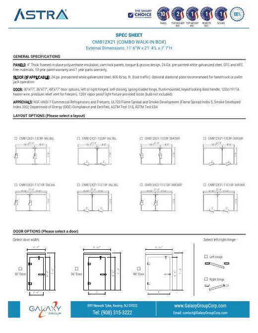 CMB12X21 - Spec Sheet