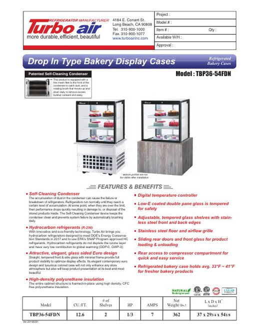 TBP36-54FDN Specsheet