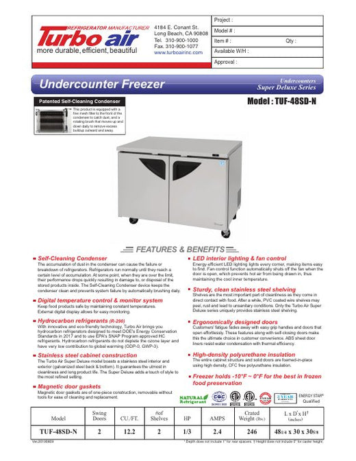 TUF-48SD-N Specsheet