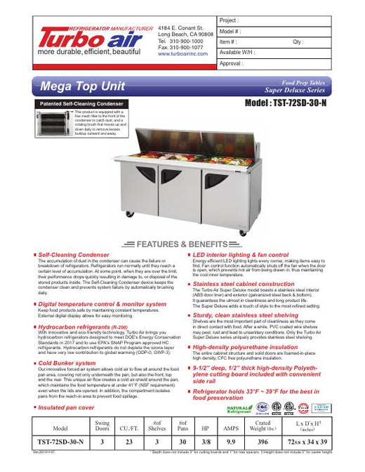 TST-72SD-30-N Specsheet