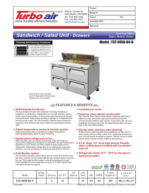 TST-48SD-D4-N Specsheet
