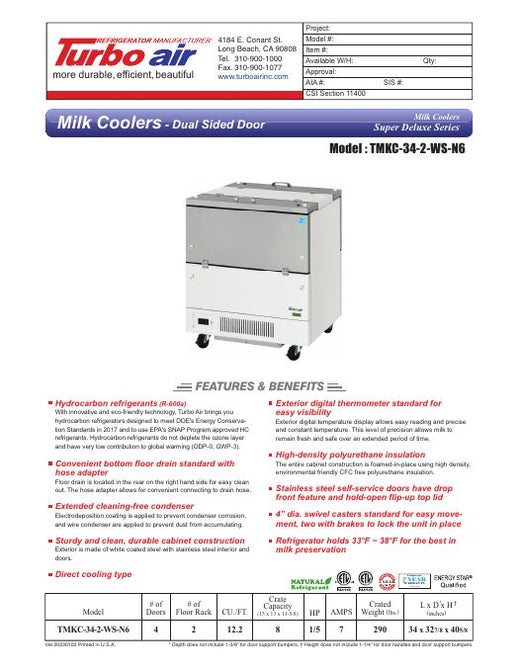 TMKC-34-2-WS-N6 Specsheet