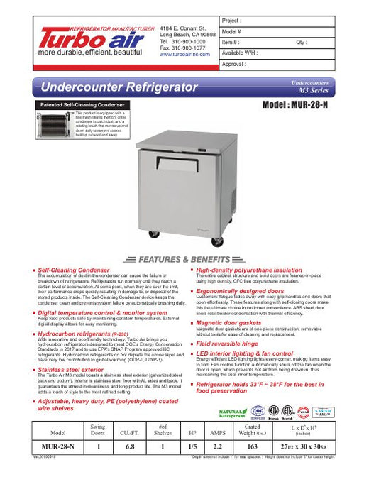 MUR-28-N Specsheet