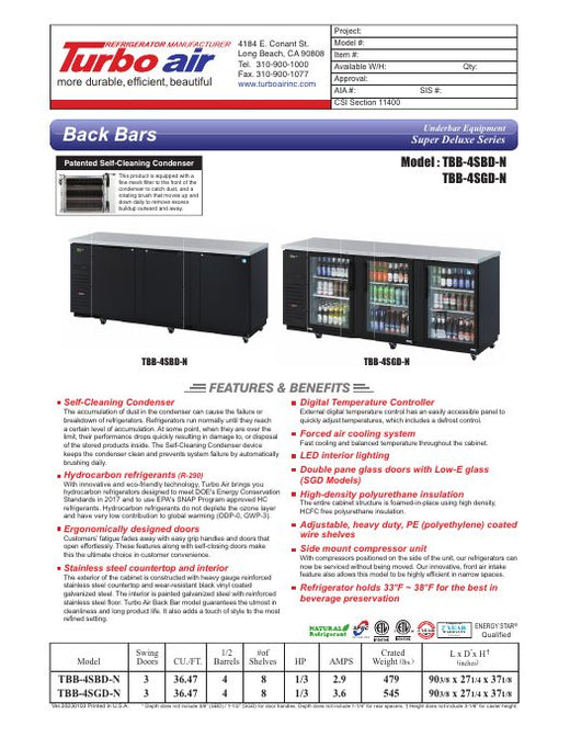 TBB-4SBD-N Specsheet