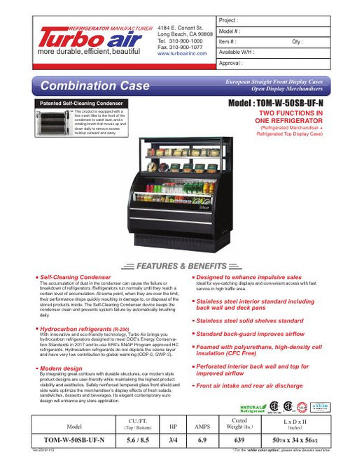 TOM-W-50SB-UF-N Specsheet