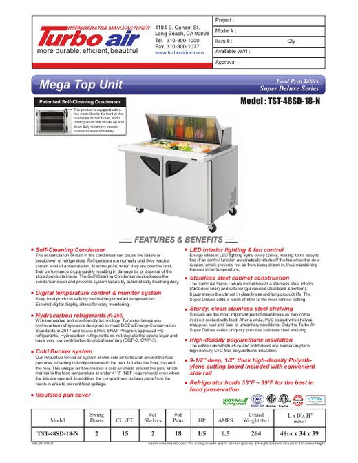 TST-48SD-18-N Specsheet