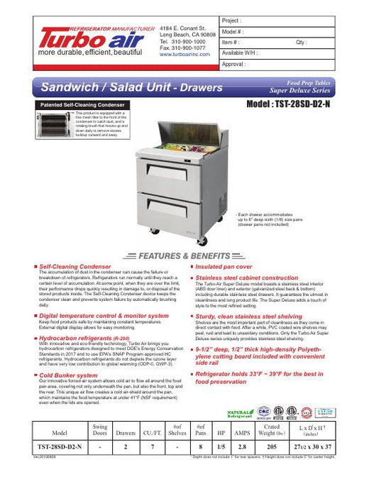 TST-28SD-D2-N Specsheet