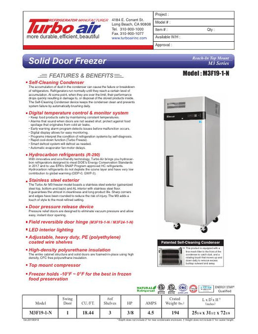 M3F19-1-N Specsheet