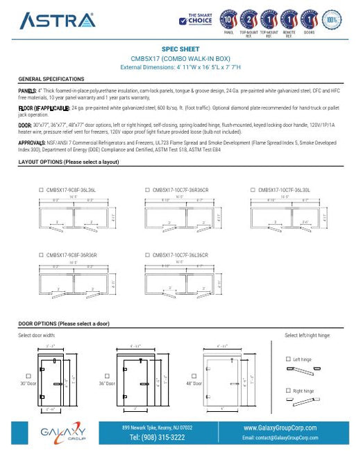 CMB5X17 - Spec Sheet