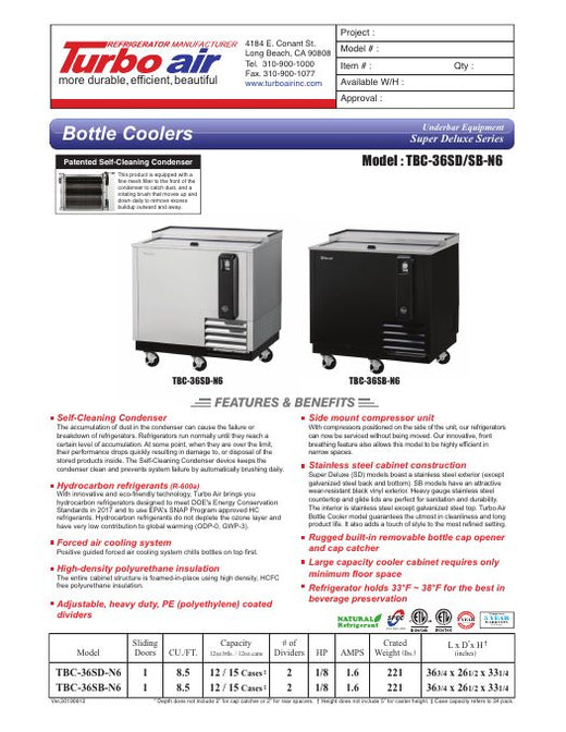 TBC-36SB-N6 Specsheet