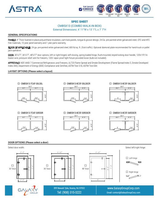 CMB5X13 - Spec Sheet