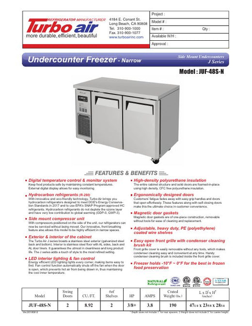 JUF-48S-N Specsheet