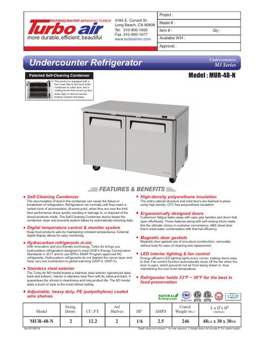MUR-48-N Specsheet