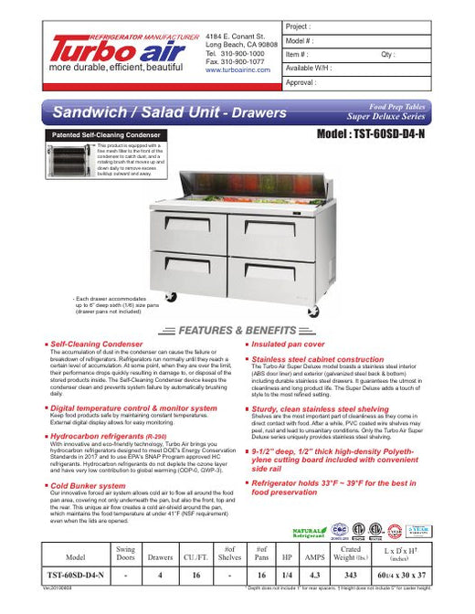 TST-60SD-D4-N Specsheet