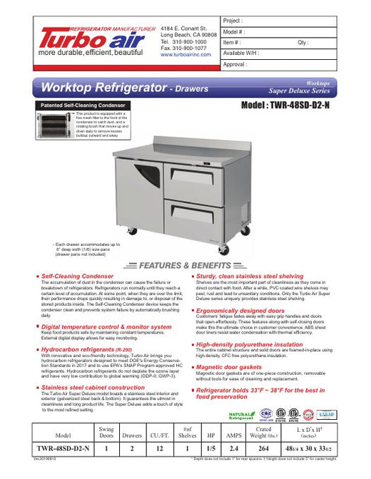 TWR-48SD-D2-N Specsheet