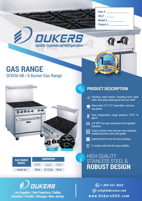 DCR36-6B Specsheet
