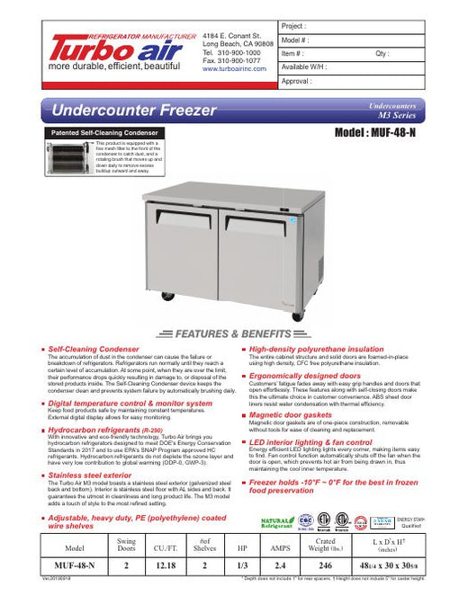 MUF-48-N Specsheet