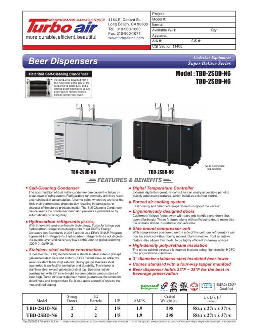 TBD-2SDD-N6 Specsheet