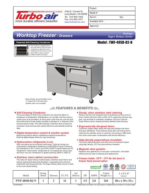 TWF-48SD-D2-N Specsheet