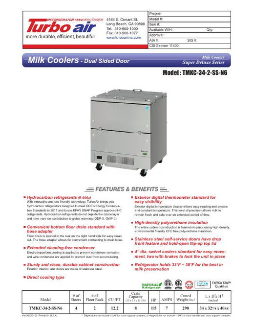 TMKC-34-2-SS-N6 Specsheet