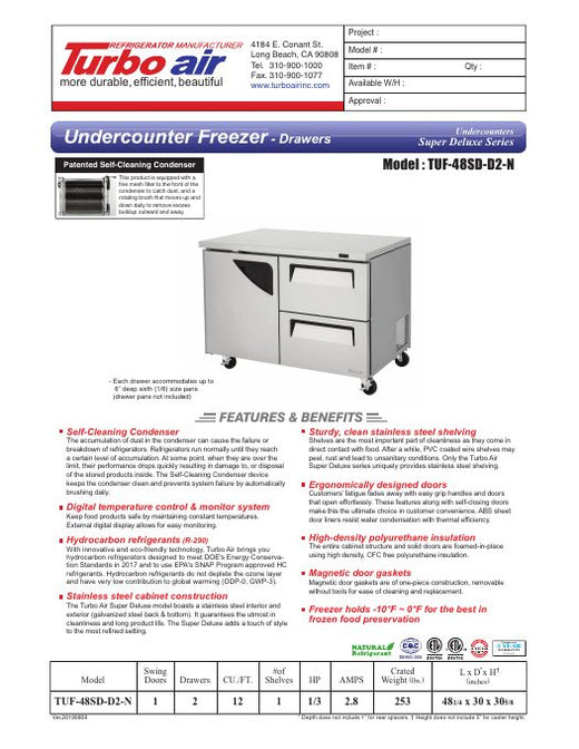 TUF-48SD-D2-N Specsheet