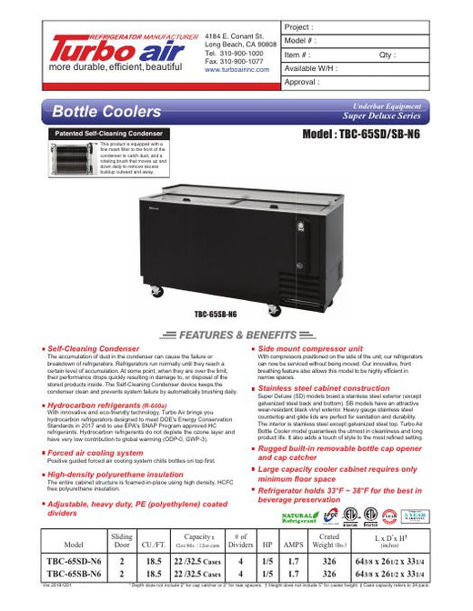 TBC-65SB-N6 Specsheet