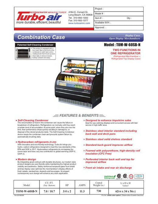 TOM-W-60SB-N Specsheet