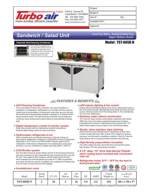TST-60SD-N Specsheet