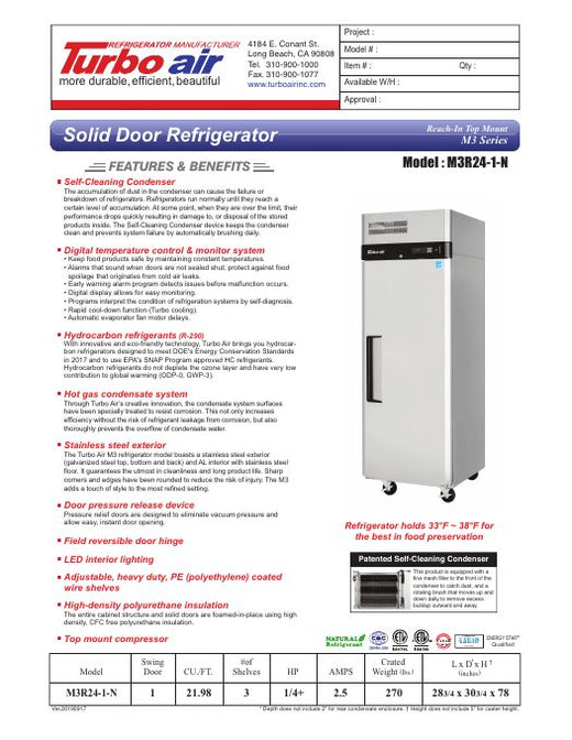 M3R24-1-N Specsheet