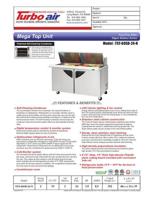TST-60SD-24-N Specsheet
