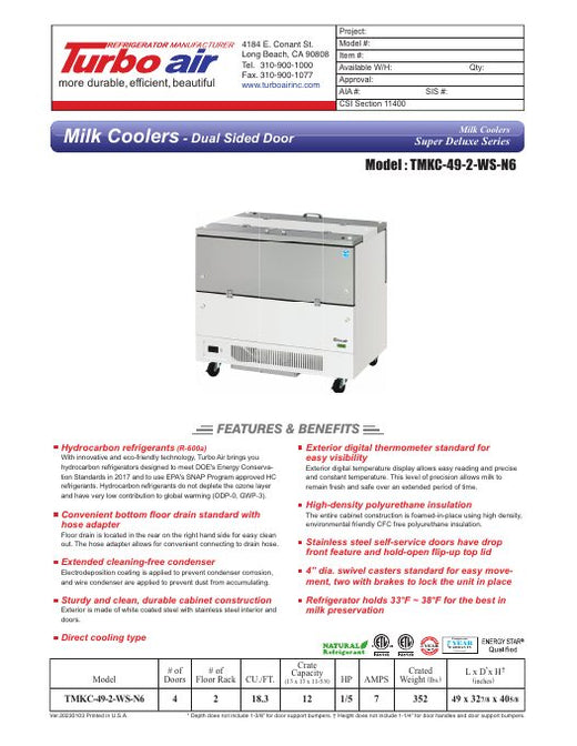 TMKC-49-2-WS-N6 Specsheet