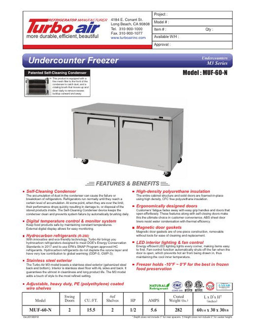 MUF-60-N Specsheet