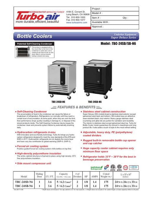 TBC-24SB-N6 Specsheet