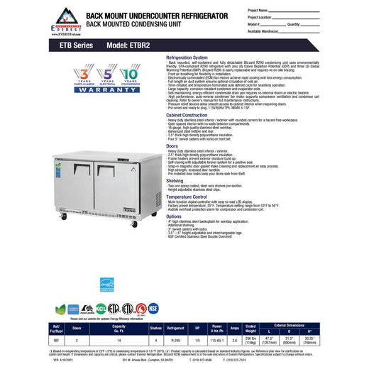 Spec Sheet