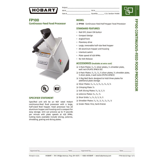 Spec Sheet