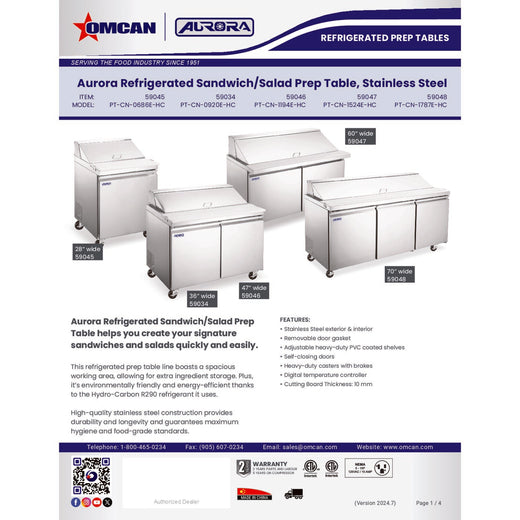 Spec Sheet