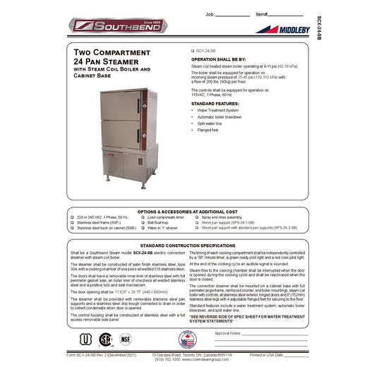 Spec Sheet